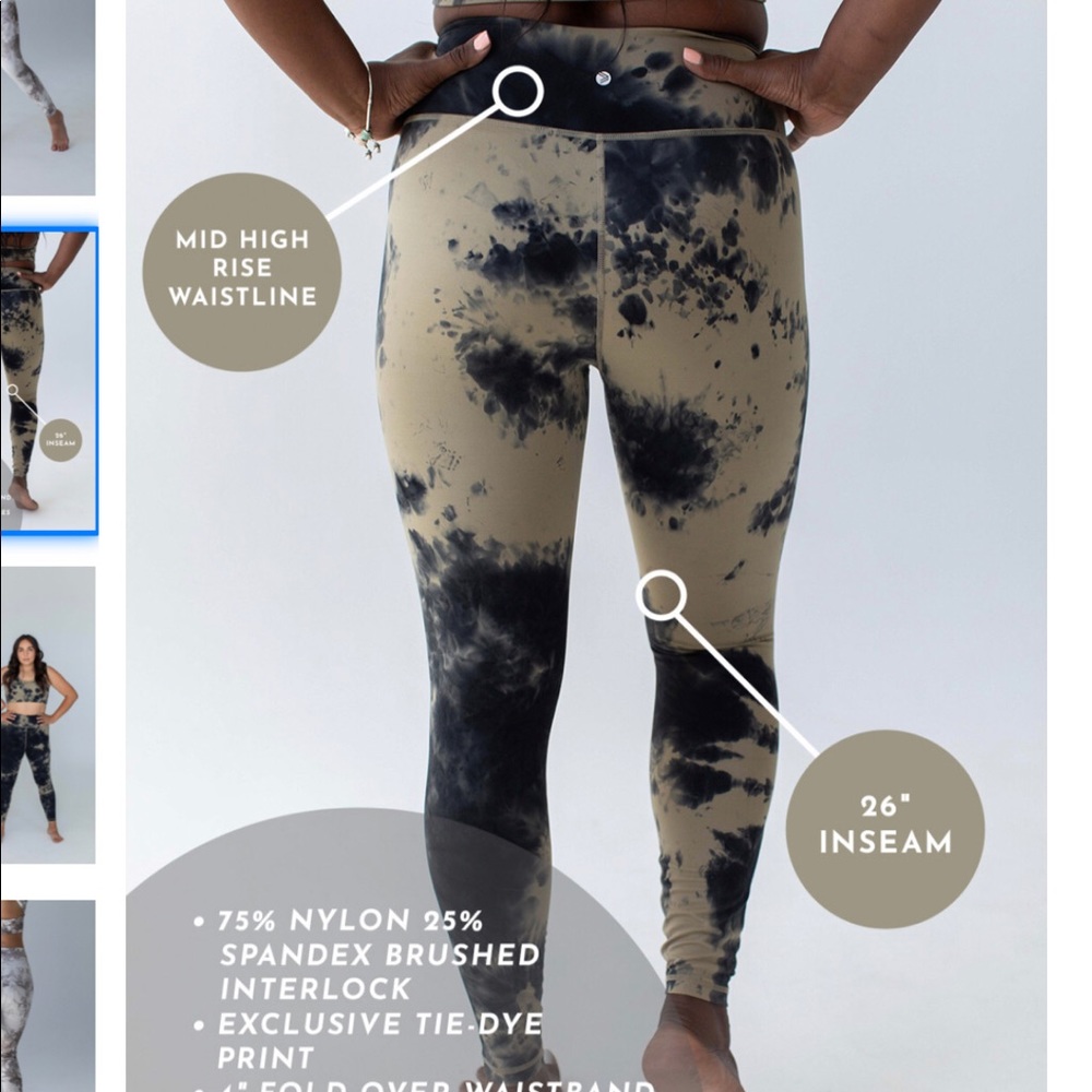 REEF LEGGINGS | SAVVI | YOGA | CHARCOAL MOSS - Picture 6 of 6